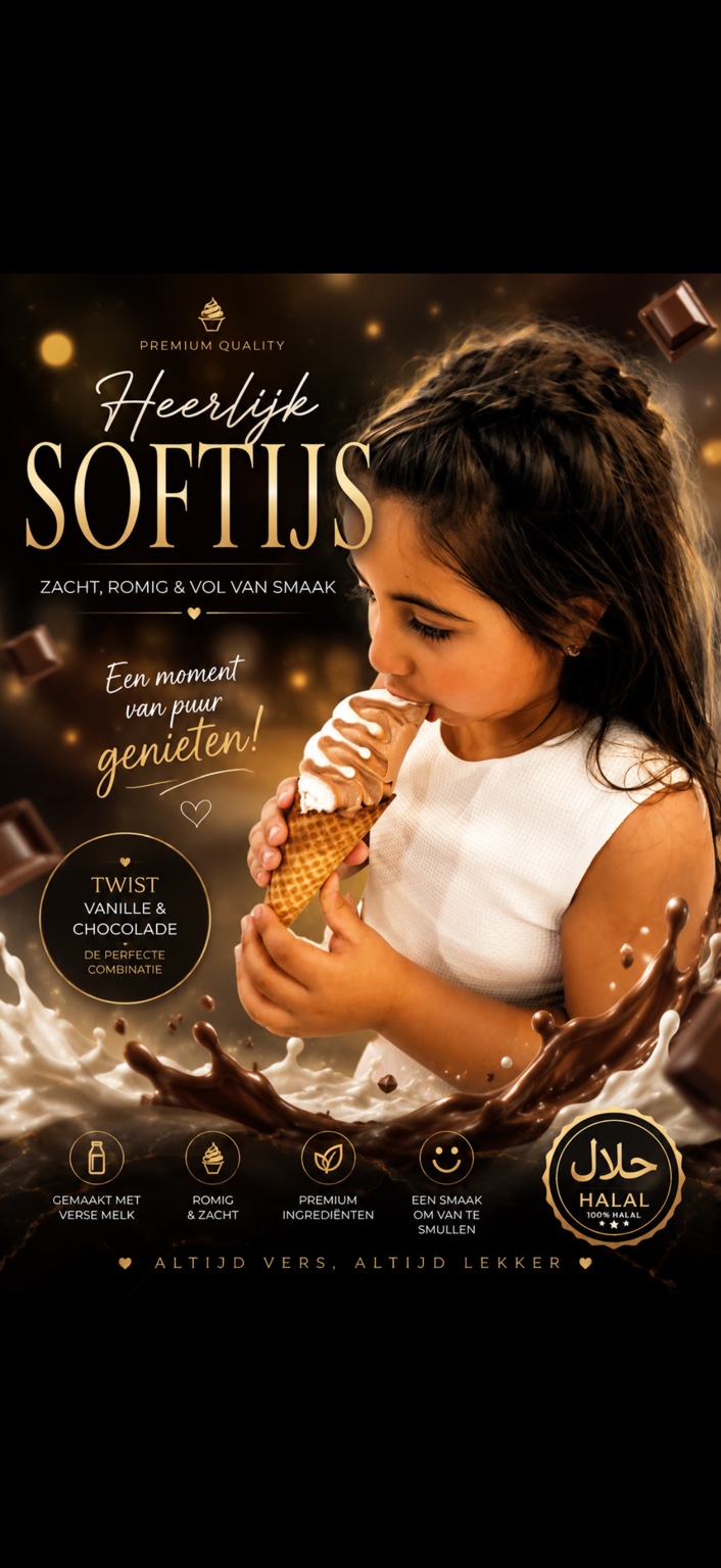 Twist softijs vanille en chocolade